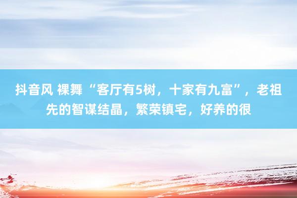 抖音风 裸舞 “客厅有5树，十家有九富”，老祖先的智谋结晶，繁荣镇宅，好养的很