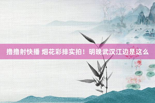 撸撸射快播 烟花彩排实拍！明晚武汉江边是这么