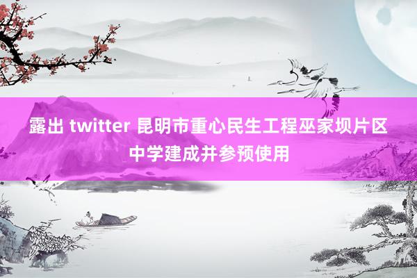 露出 twitter 昆明市重心民生工程巫家坝片区中学建成并参预使用