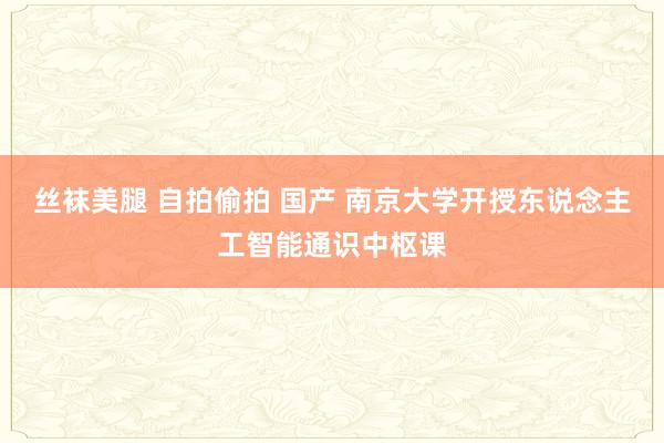 丝袜美腿 自拍偷拍 国产 南京大学开授东说念主工智能通识中枢课