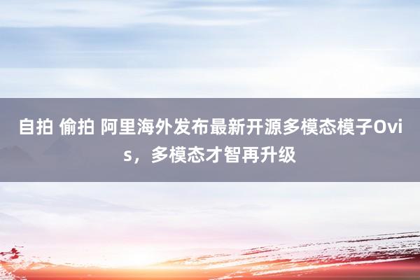 自拍 偷拍 阿里海外发布最新开源多模态模子Ovis，多模态才智再升级