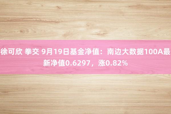 徐可欣 拳交 9月19日基金净值：南边大数据100A最新净值0.6297，涨0.82%