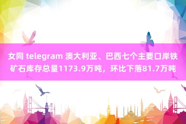 女同 telegram 澳大利亚、巴西七个主要口岸铁矿石库存总量1173.9万吨，环比下落81.7万吨