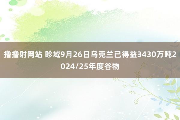 撸撸射网站 畛域9月26日乌克兰已得益3430万吨2024/25年度谷物