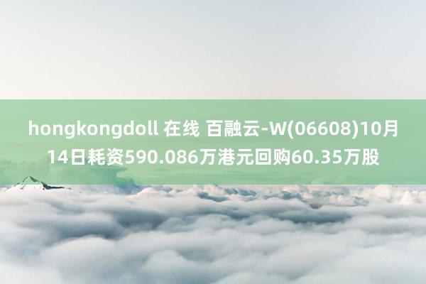 hongkongdoll 在线 百融云-W(06608)10月14日耗资590.086万港元回购60.35万股