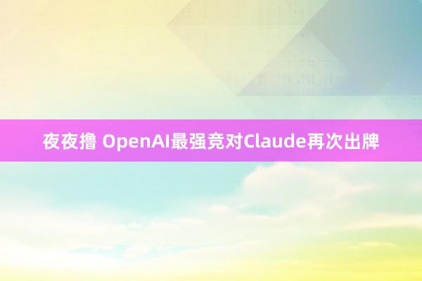 夜夜撸 OpenAI最强竞对Claude再次出牌