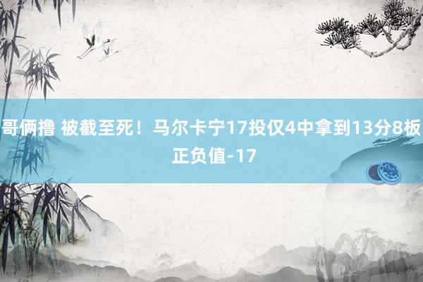 哥俩撸 被截至死！马尔卡宁17投仅4中拿到13分8板 正负值-17