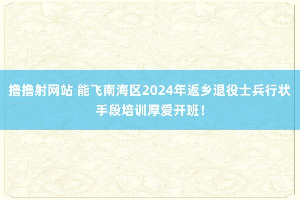 撸撸射网站 能飞南海区2024年返乡退役士兵行状手段培训厚爱开班！