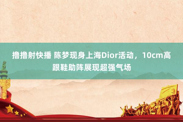 撸撸射快播 陈梦现身上海Dior活动，10cm高跟鞋助阵展现超强气场