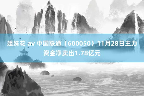 姐妹花 av 中国联通（600050）11月28日主力资金净卖出1.78亿元