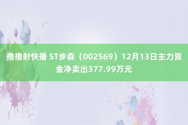 撸撸射快播 ST步森（002569）12月13日主力资金净卖出377.99万元