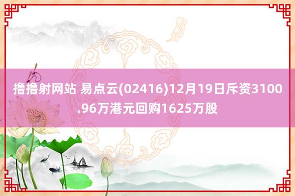 撸撸射网站 易点云(02416)12月19日斥资3100.96万港元回购1625万股