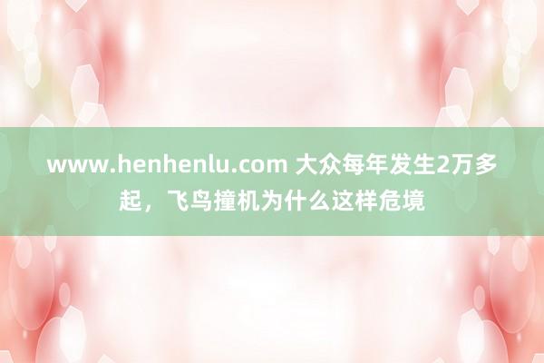 www.henhenlu.com 大众每年发生2万多起，飞鸟撞机为什么这样危境