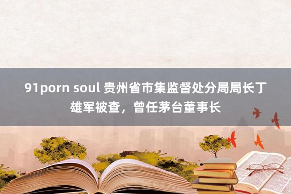 91porn soul 贵州省市集监督处分局局长丁雄军被查，曾任茅台董事长