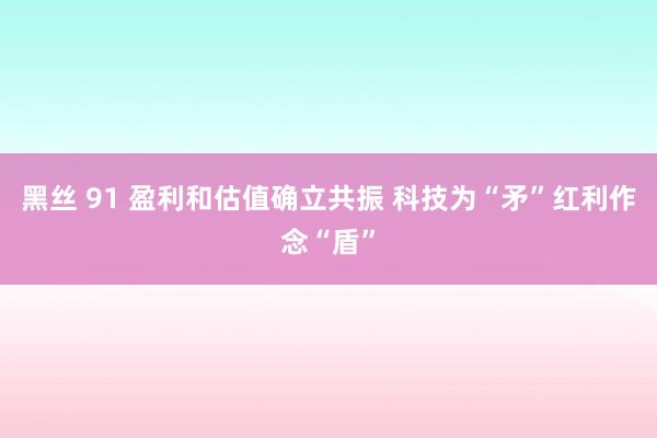 黑丝 91 盈利和估值确立共振 科技为“矛”红利作念“盾”