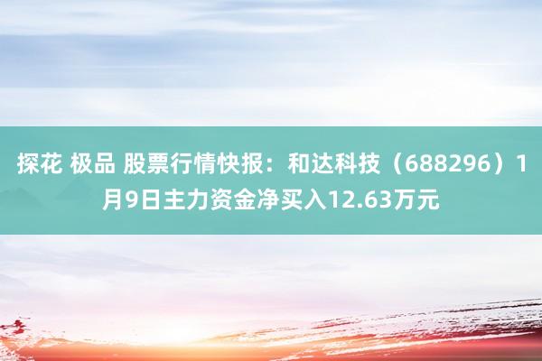 探花 极品 股票行情快报：和达科技（688296）1月9日主力资金净买入12.63万元