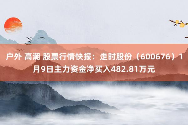 户外 高潮 股票行情快报：走时股份（600676）1月9日主力资金净买入482.81万元