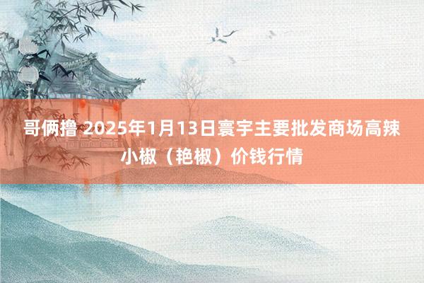 哥俩撸 2025年1月13日寰宇主要批发商场高辣小椒（艳椒）价钱行情