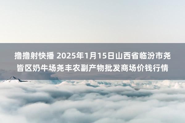 撸撸射快播 2025年1月15日山西省临汾市尧皆区奶牛场尧丰农副产物批发商场价钱行情